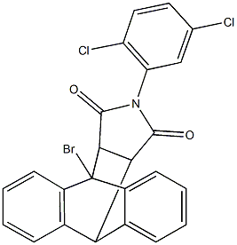 1-bromo-17-(2,5-dichlorophenyl)-17-azapentacyclo[6.6.5.0~2,7~.0~9,14~.0~15,19~]nonadeca-2,4,6,9,11,13-hexaene-16,18-dione 구조식 이미지