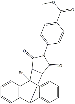 methyl 4-(1-bromo-16,18-dioxo-17-azapentacyclo[6.6.5.0~2,7~.0~9,14~.0~15,19~]nonadeca-2,4,6,9,11,13-hexaen-17-yl)benzoate 구조식 이미지