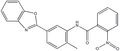 N-[5-(1,3-benzoxazol-2-yl)-2-methylphenyl]-2-nitrobenzamide 구조식 이미지