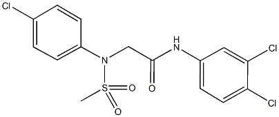 2-[4-chloro(methylsulfonyl)anilino]-N-(3,4-dichlorophenyl)acetamide 구조식 이미지