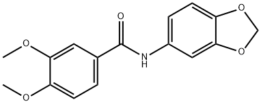 N-(1,3-benzodioxol-5-yl)-3,4-dimethoxybenzamide 구조식 이미지