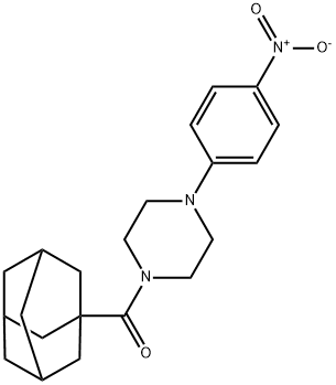 1-(1-adamantylcarbonyl)-4-{4-nitrophenyl}piperazine 구조식 이미지