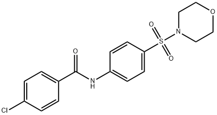 4-chloro-N-[4-(4-morpholinylsulfonyl)phenyl]benzamide 구조식 이미지