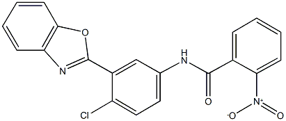 N-[3-(1,3-benzoxazol-2-yl)-4-chlorophenyl]-2-nitrobenzamide Structure