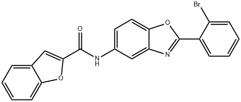 N-[2-(2-bromophenyl)-1,3-benzoxazol-5-yl]-1-benzofuran-2-carboxamide Structure