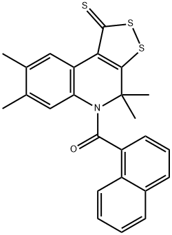4,4,7,8-tetramethyl-5-(1-naphthoyl)-4,5-dihydro-1H-[1,2]dithiolo[3,4-c]quinoline-1-thione 구조식 이미지