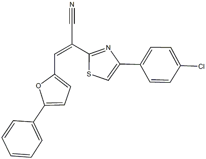 2-[4-(4-chlorophenyl)-1,3-thiazol-2-yl]-3-(5-phenyl-2-furyl)acrylonitrile Structure