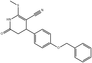 4-[4-(benzyloxy)phenyl]-2-(methylsulfanyl)-6-oxo-1,4,5,6-tetrahydro-3-pyridinecarbonitrile Structure