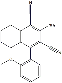 2-amino-4-(2-methoxyphenyl)-5,6,7,8-tetrahydronaphthalene-1,3-dicarbonitrile 구조식 이미지