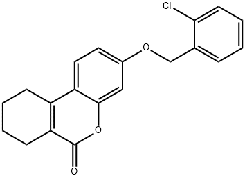 3-[(2-chlorobenzyl)oxy]-7,8,9,10-tetrahydro-6H-benzo[c]chromen-6-one Structure