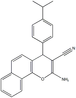 2-amino-4-(4-isopropylphenyl)-4H-benzo[h]chromene-3-carbonitrile 구조식 이미지