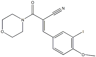 3-(3-iodo-4-methoxyphenyl)-2-(4-morpholinylcarbonyl)acrylonitrile 구조식 이미지