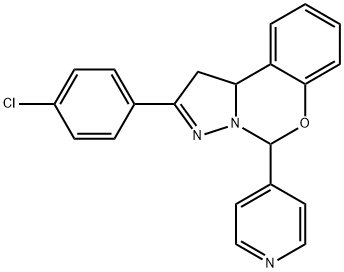 2-(4-chlorophenyl)-5-(4-pyridinyl)-1,10b-dihydropyrazolo[1,5-c][1,3]benzoxazine 구조식 이미지