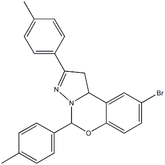 9-bromo-2,5-bis(4-methylphenyl)-1,10b-dihydropyrazolo[1,5-c][1,3]benzoxazine Structure