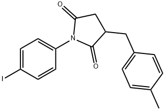 1-(4-iodophenyl)-3-(4-methylbenzyl)-2,5-pyrrolidinedione Structure