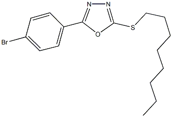 2-(4-bromophenyl)-5-(octylsulfanyl)-1,3,4-oxadiazole 구조식 이미지