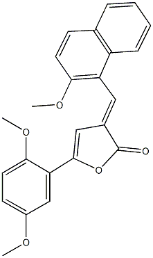 5-(2,5-dimethoxyphenyl)-3-[(2-methoxy-1-naphthyl)methylene]-2(3H)-furanone 구조식 이미지