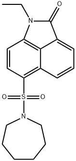 6-(1-azepanylsulfonyl)-1-ethylbenzo[cd]indol-2(1H)-one Structure