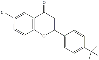 2-(4-tert-butylphenyl)-6-chloro-4H-chromen-4-one 구조식 이미지