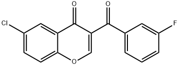 6-chloro-3-(3-fluorobenzoyl)-4H-chromen-4-one Structure