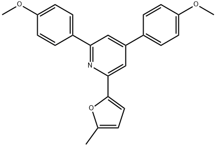 2,4-bis(4-methoxyphenyl)-6-(5-methyl-2-furyl)pyridine Structure