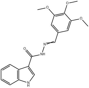 N'-(3,4,5-trimethoxybenzylidene)-1H-indole-3-carbohydrazide Structure