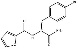 N-[1-(aminocarbonyl)-2-(4-bromophenyl)vinyl]-2-furamide Structure