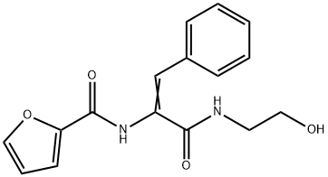 N-(1-{[(2-hydroxyethyl)amino]carbonyl}-2-phenylvinyl)-2-furamide Structure