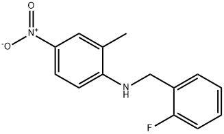 N-(2-fluorobenzyl)-2-methyl-4-nitroaniline 구조식 이미지