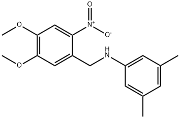 N-(4,5-dimethoxy-2-nitrobenzyl)-3,5-dimethylaniline 구조식 이미지