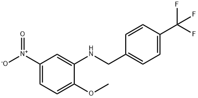 2-methoxy-5-nitro-N-[4-(trifluoromethyl)benzyl]aniline Structure