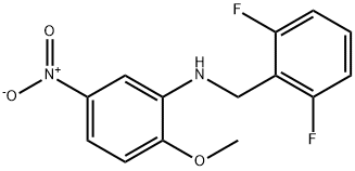 N-(2,6-difluorobenzyl)-2-methoxy-5-nitroaniline Structure