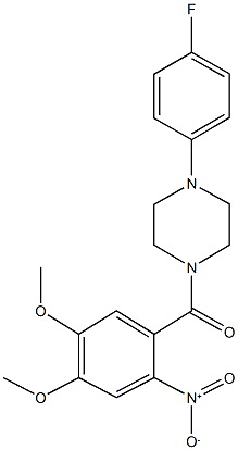 1-(4-fluorophenyl)-4-{2-nitro-4,5-dimethoxybenzoyl}piperazine Structure