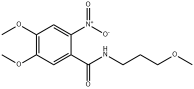 2-nitro-4,5-dimethoxy-N-(3-methoxypropyl)benzamide 구조식 이미지