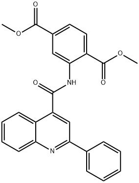 dimethyl 2-{[(2-phenyl-4-quinolinyl)carbonyl]amino}terephthalate Structure