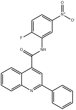 N-{2-fluoro-5-nitrophenyl}-2-phenylquinoline-4-carboxamide 구조식 이미지