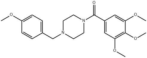 1-(4-methoxybenzyl)-4-(3,4,5-trimethoxybenzoyl)piperazine 구조식 이미지