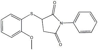 3-[(2-methoxyphenyl)sulfanyl]-1-phenyl-2,5-pyrrolidinedione Structure