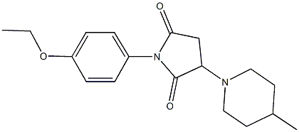 1-(4-ethoxyphenyl)-3-(4-methyl-1-piperidinyl)-2,5-pyrrolidinedione 구조식 이미지