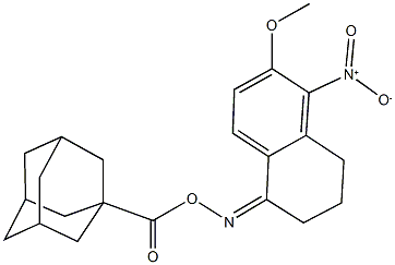 5-nitro-6-methoxy-3,4-dihydro-1(2H)-naphthalenone O-(1-adamantylcarbonyl)oxime 구조식 이미지