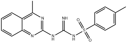 N-{amino[(4-methyl-2-quinazolinyl)amino]methylene}-4-methylbenzenesulfonamide 구조식 이미지