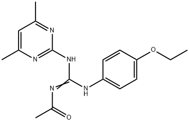N''-acetyl-N-(4,6-dimethyl-2-pyrimidinyl)-N'-(4-ethoxyphenyl)guanidine Structure
