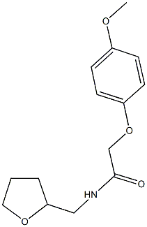 2-(4-methoxyphenoxy)-N-(tetrahydro-2-furanylmethyl)acetamide 구조식 이미지