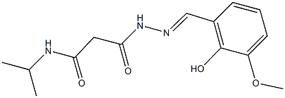 3-[2-(2-hydroxy-3-methoxybenzylidene)hydrazino]-N-isopropyl-3-oxopropanamide Structure