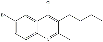 6-bromo-3-butyl-4-chloro-2-methylquinoline Structure