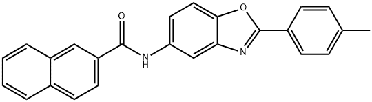 N-[2-(4-methylphenyl)-1,3-benzoxazol-5-yl]-2-naphthamide 구조식 이미지