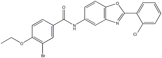 3-bromo-N-[2-(2-chlorophenyl)-1,3-benzoxazol-5-yl]-4-ethoxybenzamide Structure