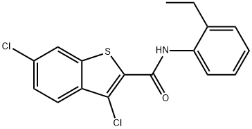3,6-dichloro-N-(2-ethylphenyl)-1-benzothiophene-2-carboxamide Structure