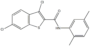 3,6-dichloro-N-(2,5-dimethylphenyl)-1-benzothiophene-2-carboxamide 구조식 이미지