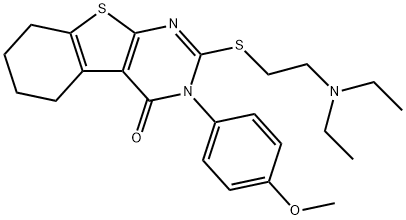 2-{[2-(diethylamino)ethyl]sulfanyl}-3-(4-methoxyphenyl)-5,6,7,8-tetrahydro[1]benzothieno[2,3-d]pyrimidin-4(3H)-one Structure